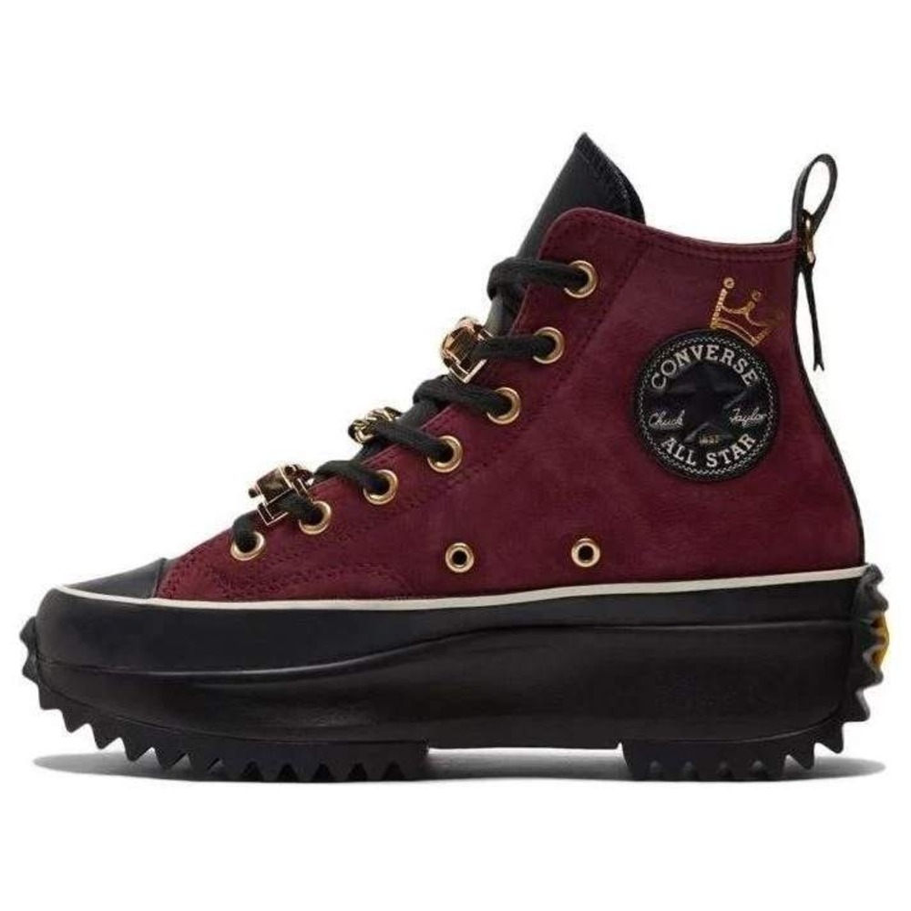 CONVERSE Run Star Hike Womens Sz 10 Platform Ox Bordeaux Gold Regal 573065C NWOT